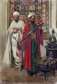 Arab or Arabic people and life. Orientalism oil paintings  423, unknow artist